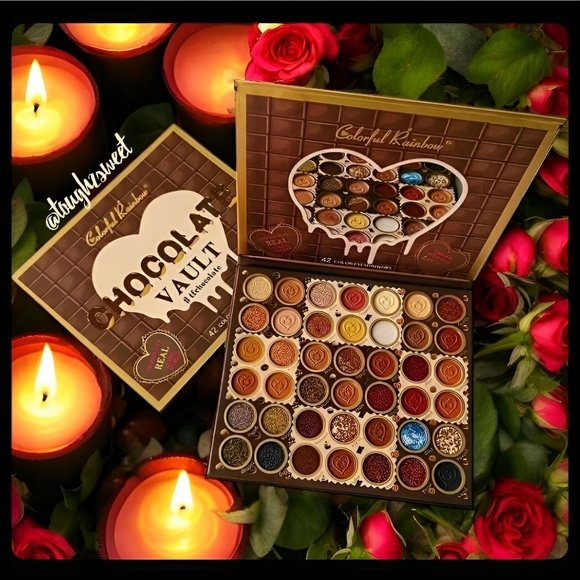 🆕️ CHOCOLATE VAULT 42 COLOR HIGHLY PIGMENTED EYESHADOWS INFUSED WITH REAL COCOA - Picture 1 of 17